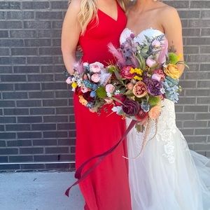 Azazie Collette Red Bridesmaid Dress